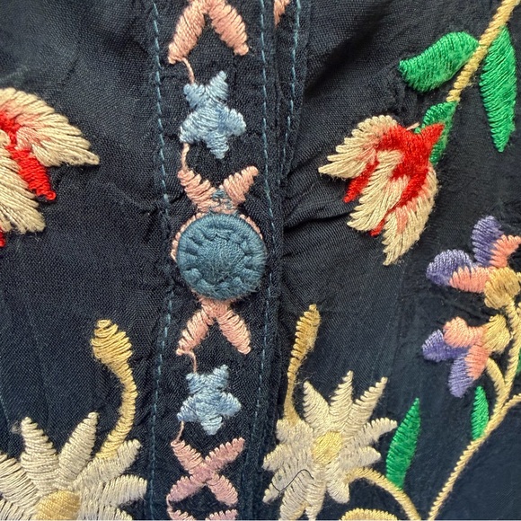 Johnny Was Gisella Navy Top size S - Picture 4 of 6